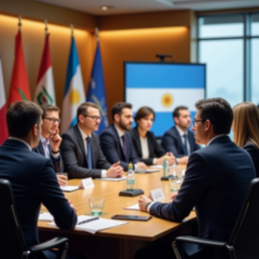 Reunión de negocios internacionales